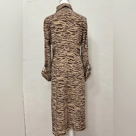 Ellen Tracy 100% Silk Sequoia Midi Dress - Picture 8 of 14